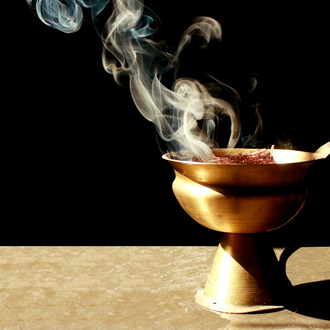 chalice with smoke Image of the rose as a spiral pattern